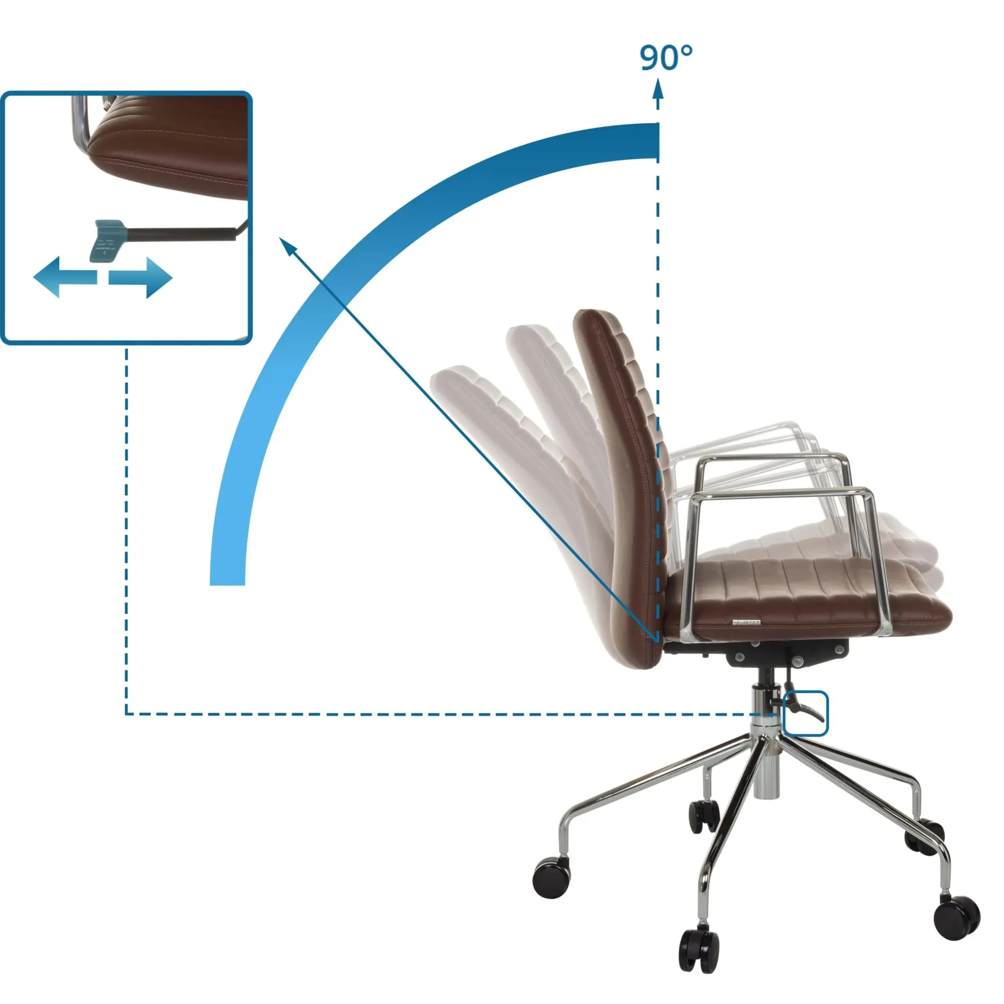 VEMONA 30 - Luxus Chefsessel Braun