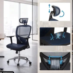 VENUS ONE - High End Bürostuhl Blau