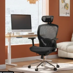 VENUS ONE - High End Bürostuhl Schwarz