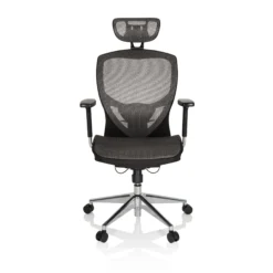 VENUS ONE - High End Bürostuhl Silbergrau/Schwarz