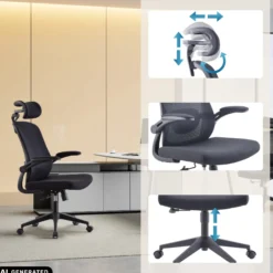 Vertuflex - Home Office Bürostuhl Schwarz