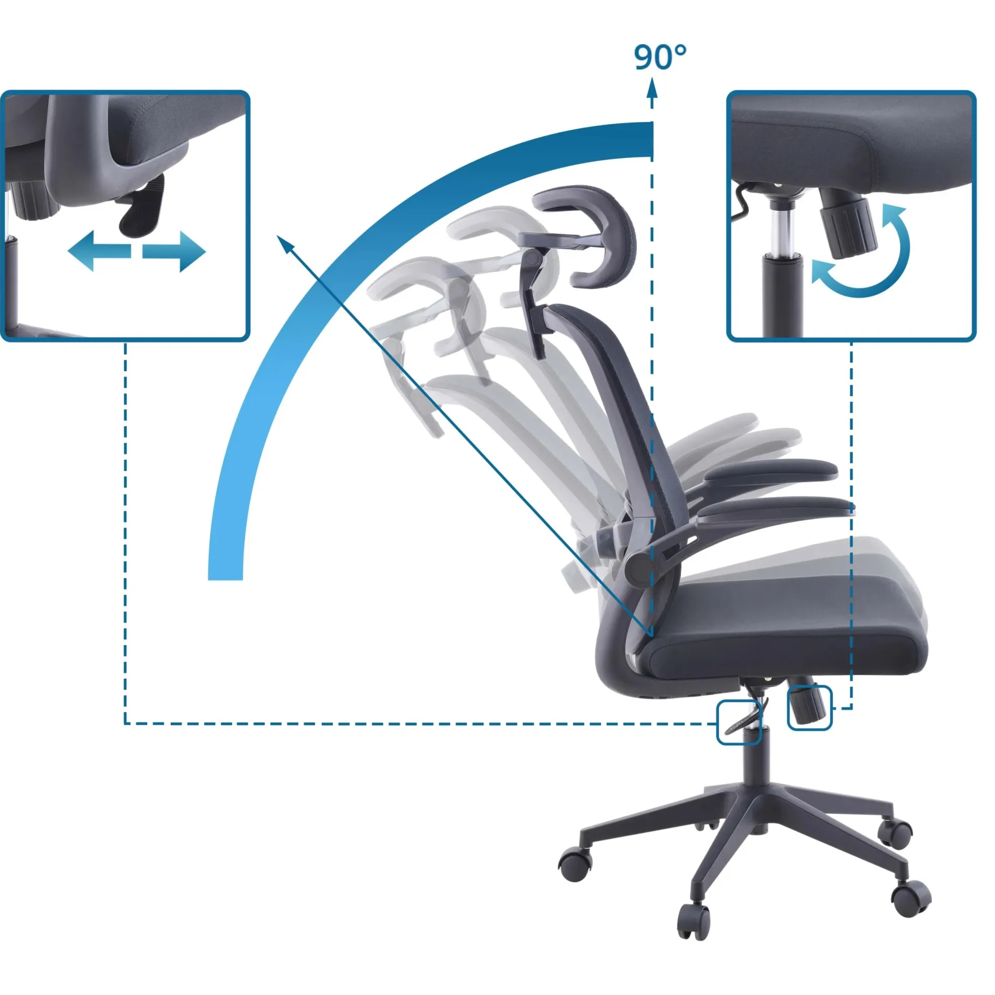 Vertuflex - Home Office Bürostuhl Schwarz