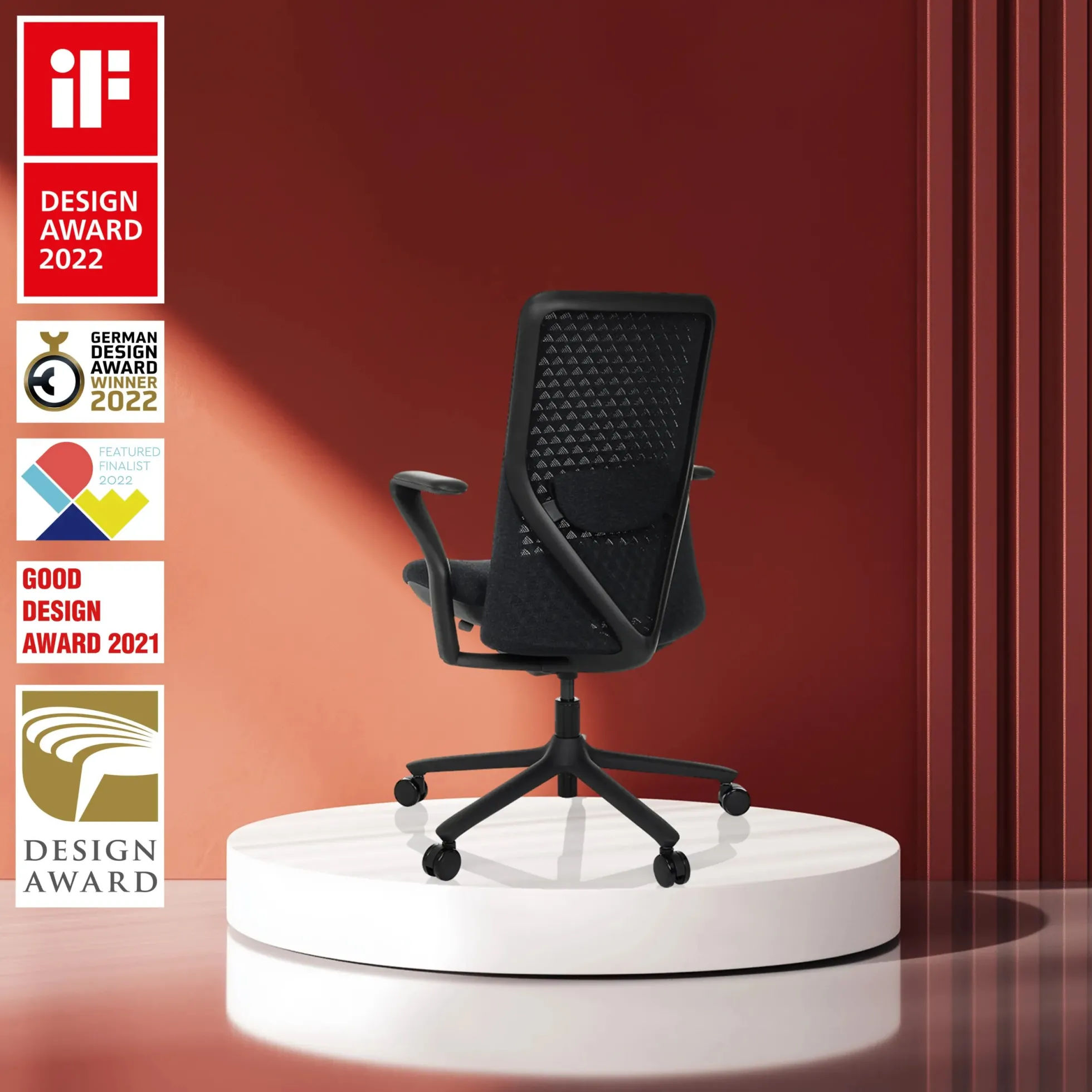 VERVIO | iF DESIGN AWARD - High End Bürostuhl Schwarz