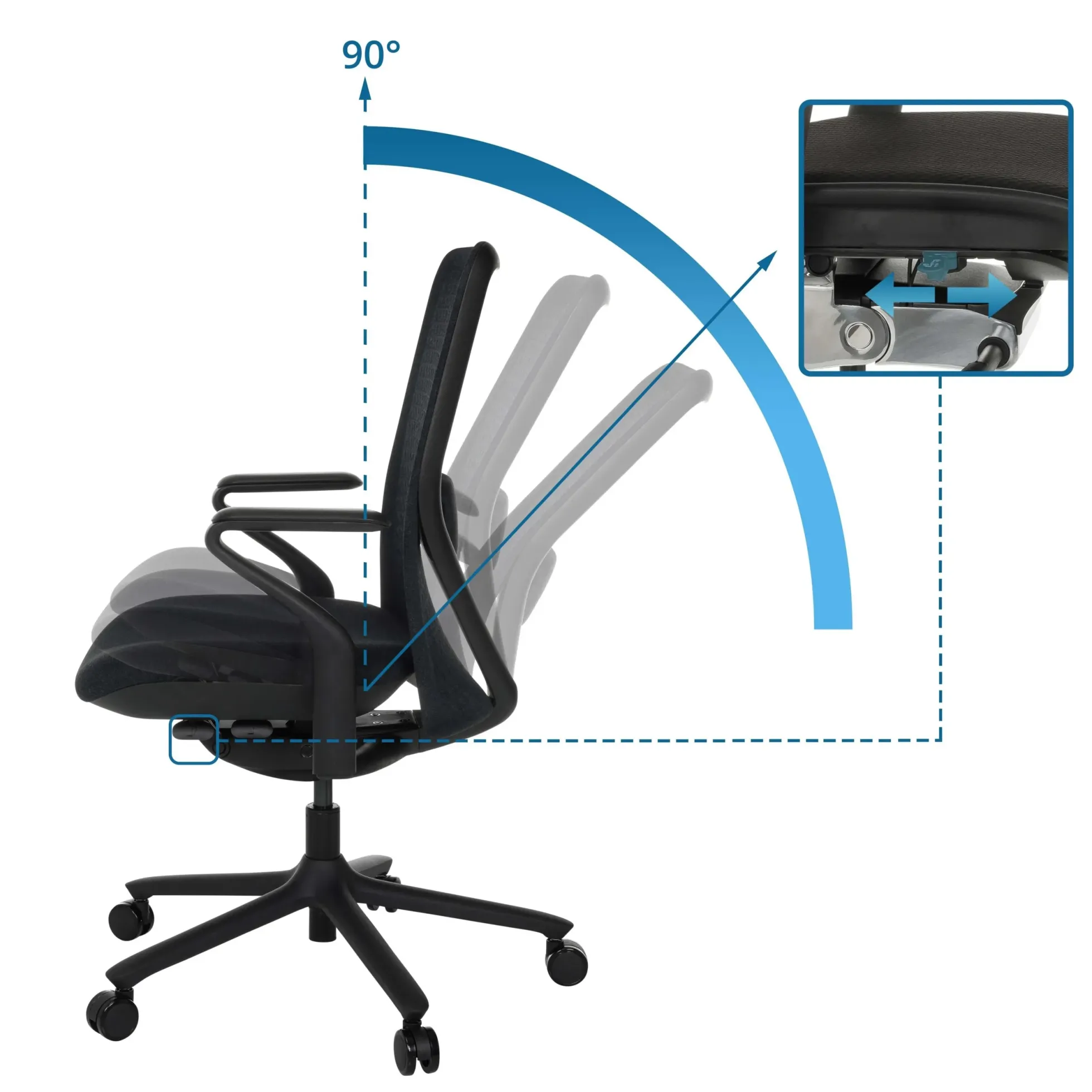 VERVIO | iF DESIGN AWARD - High End Bürostuhl Schwarz