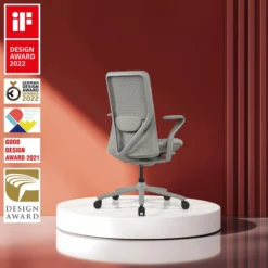 VERVIO | iF DESIGN AWARD - High End Bürostuhl Grau