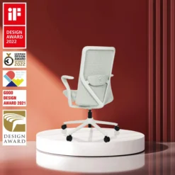 VERVIO | iF DESIGN AWARD - High End Bürostuhl Lichtgrau