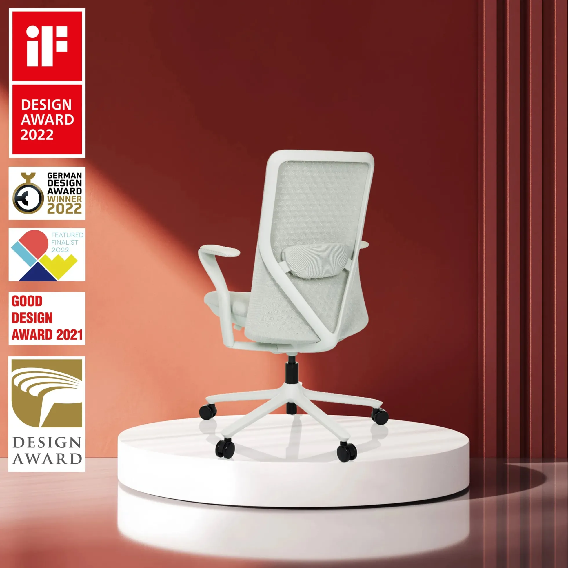 VERVIO | iF DESIGN AWARD - High End Bürostuhl Lichtgrau
