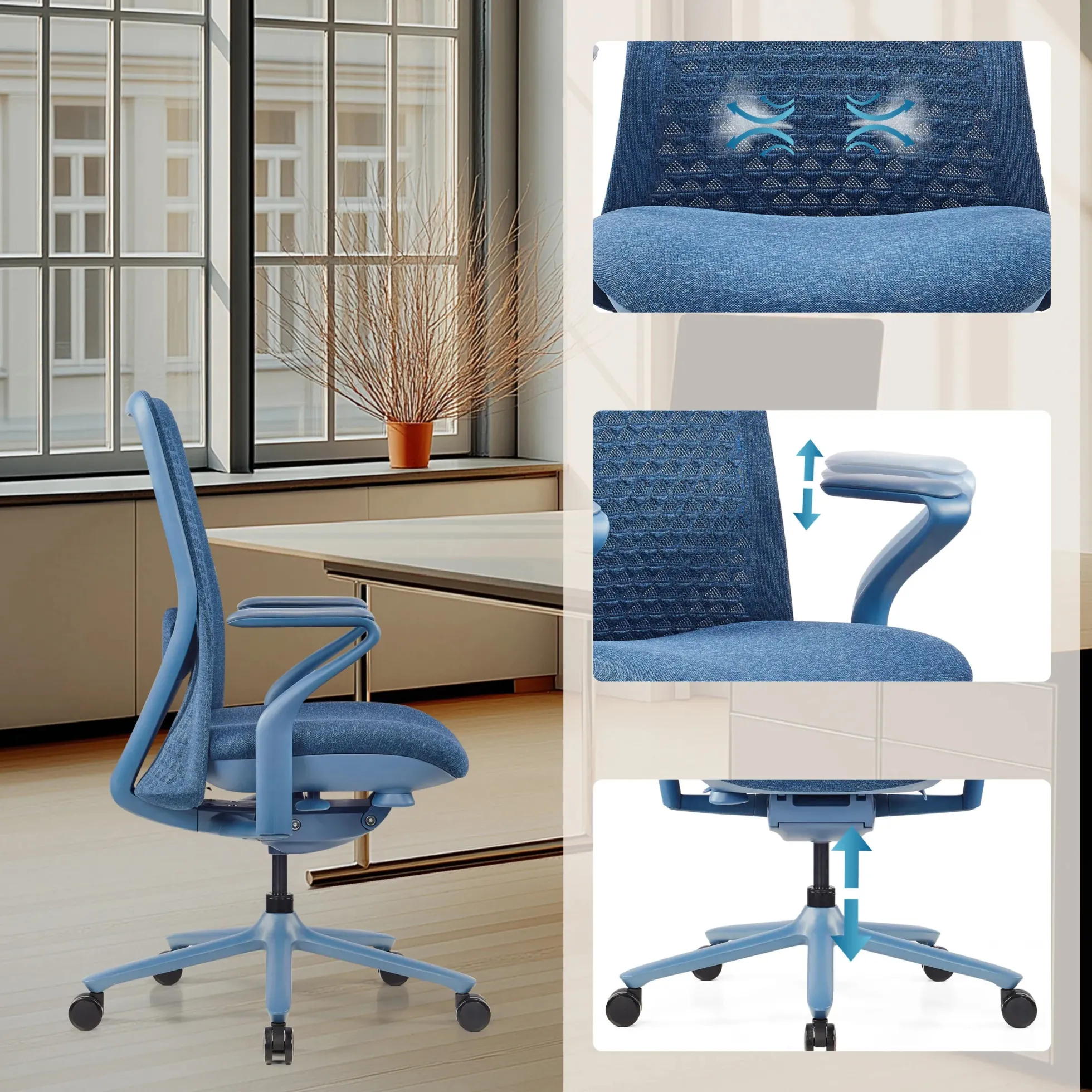VERVIO | iF DESIGN AWARD - High End Bürostuhl Blau