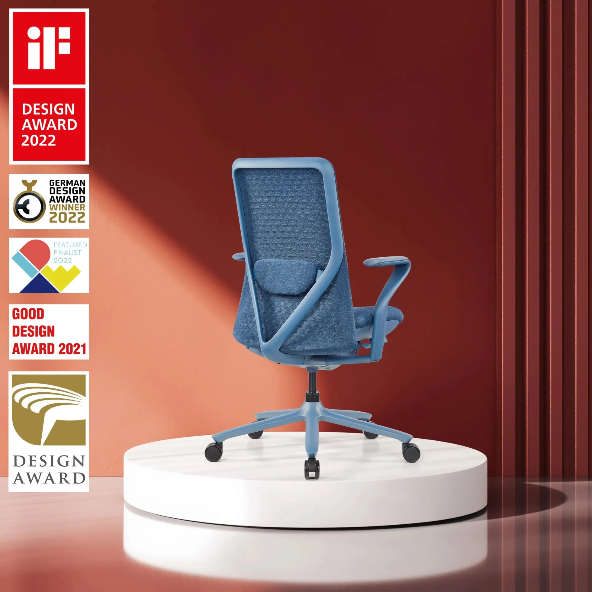 VERVIO | iF DESIGN AWARD - High End Bürostuhl Blau