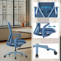VERVIO | iF DESIGN AWARD - High End Bürostuhl Blau