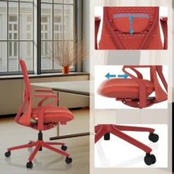 VERVIO | iF DESIGN AWARD - High End Bürostuhl Rot