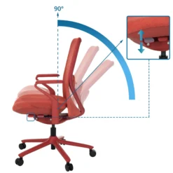 VERVIO | iF DESIGN AWARD - High End Bürostuhl Rot