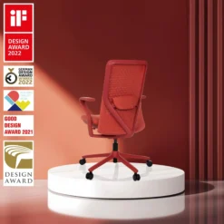 VERVIO | iF DESIGN AWARD - High End Bürostuhl Rot