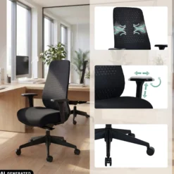 Verviq - Profi Bürostuhl Schwarz