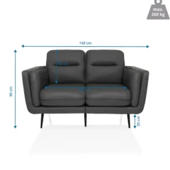 VINTALUX - Lounge Sofa Grau