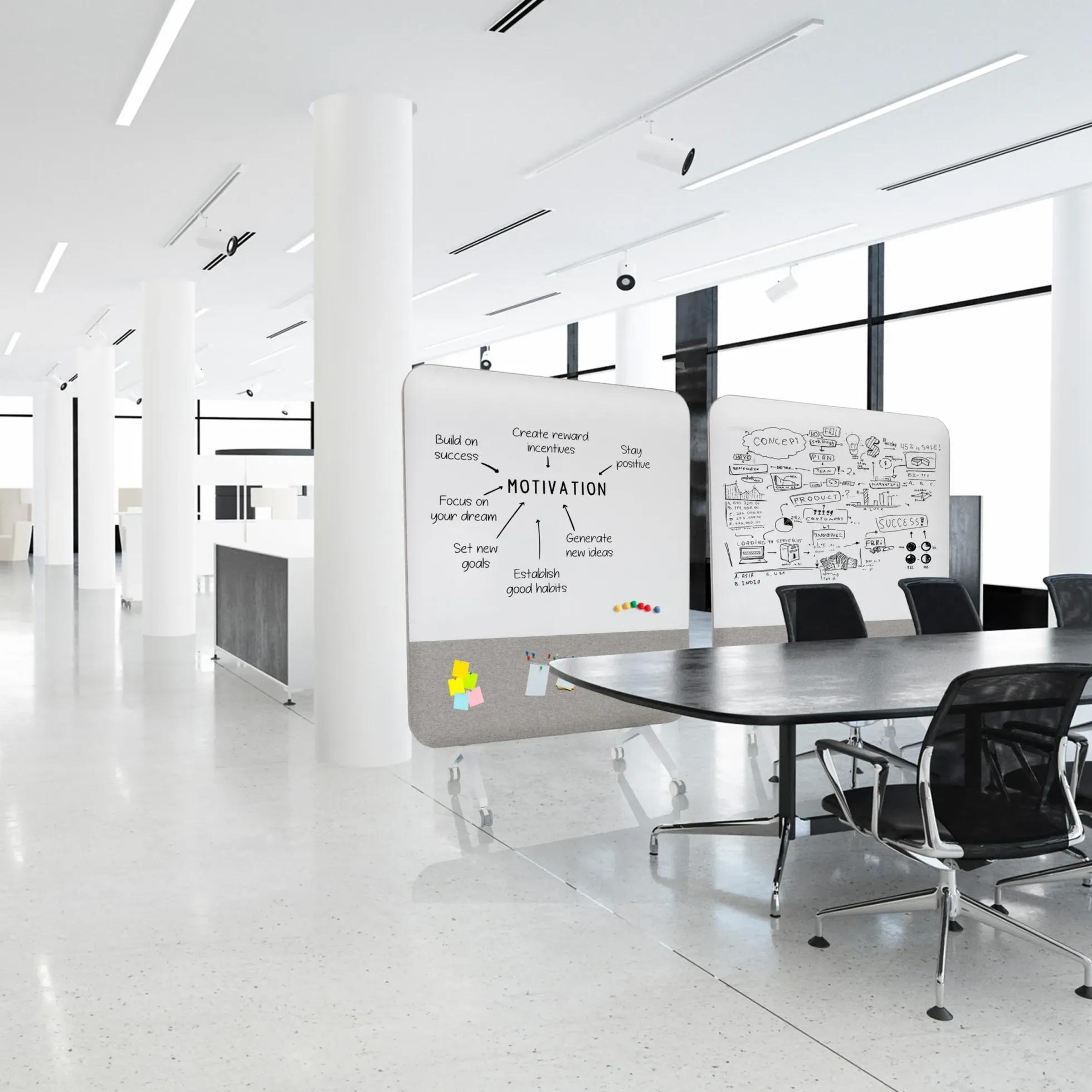 VISION BOARD - Whiteboard Grau