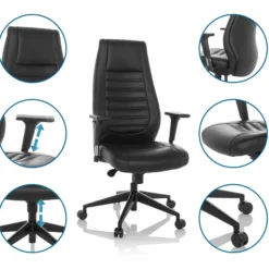 VITORO B - Profi Chefsessel Schwarz