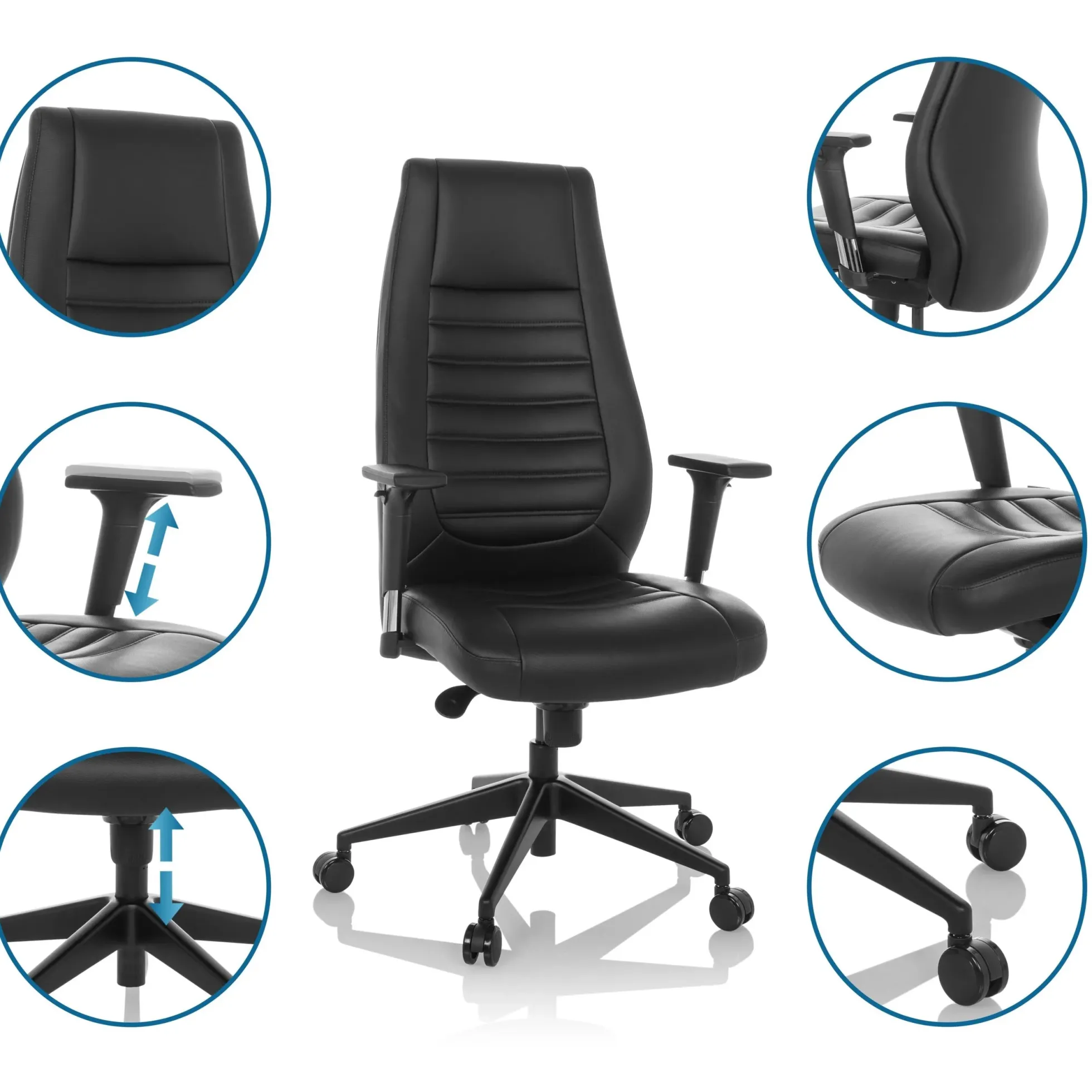 VITORO B - Profi Chefsessel Schwarz