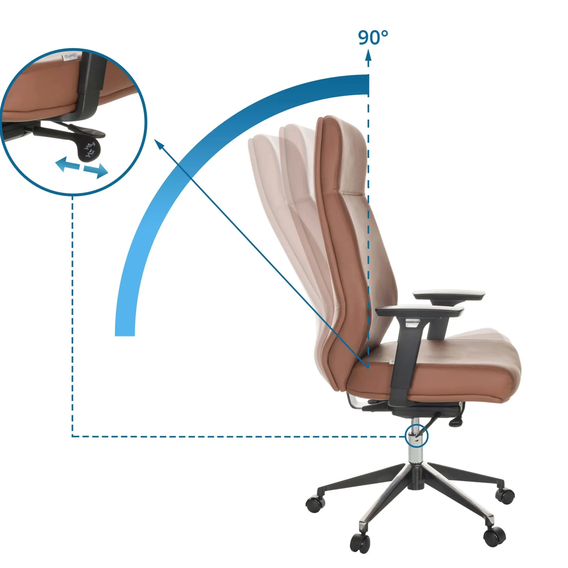 VITORO ECO - Profi Chefsessel Braun