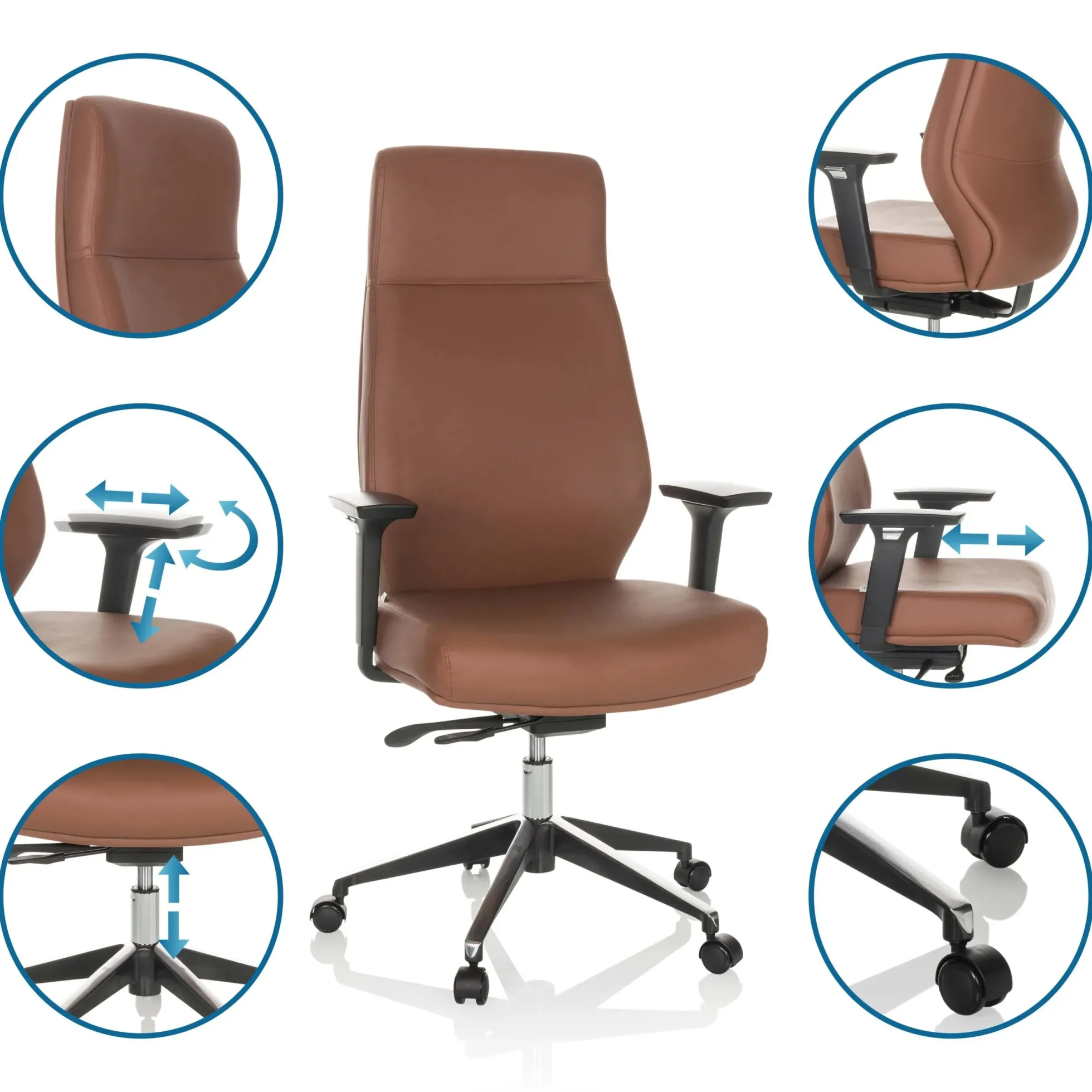 VITORO ECO - Profi Chefsessel Braun