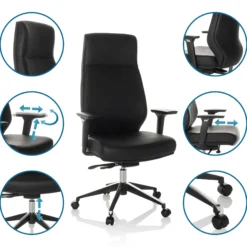 VITORO ECO - Profi Chefsessel Schwarz