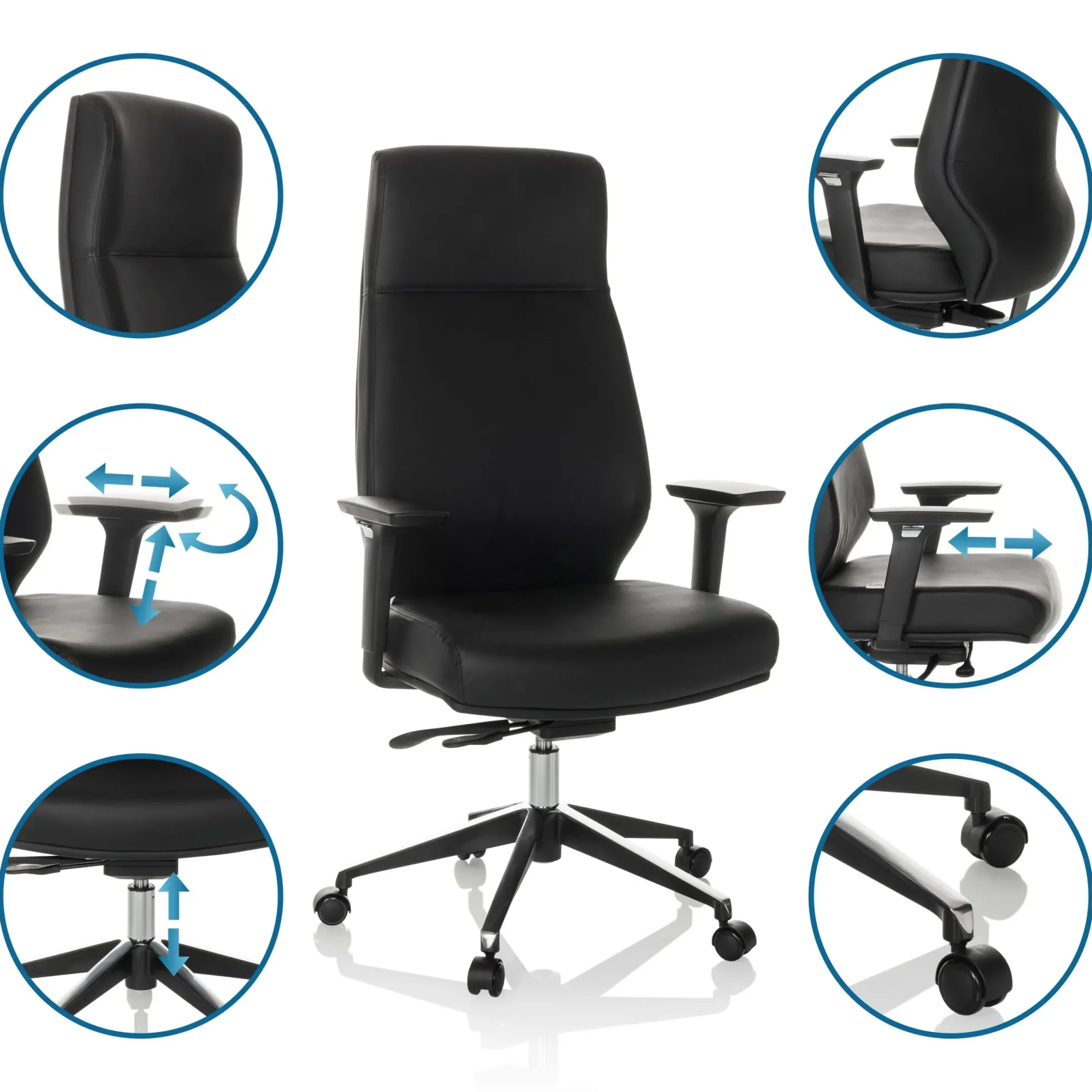 VITORO ECO - Profi Chefsessel Schwarz