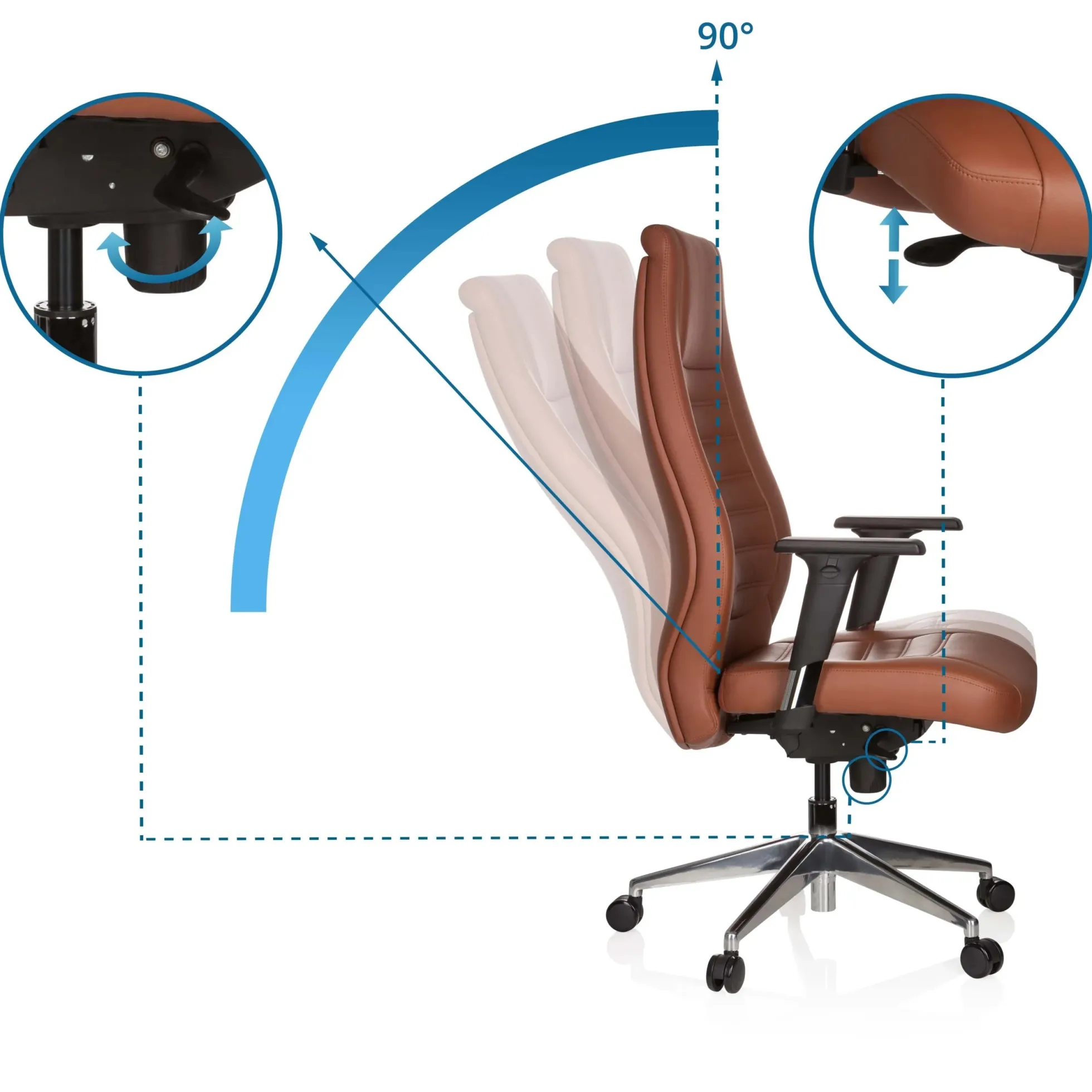 VITORO - Profi Chefsessel Braun