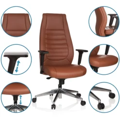 VITORO - Profi Chefsessel Braun