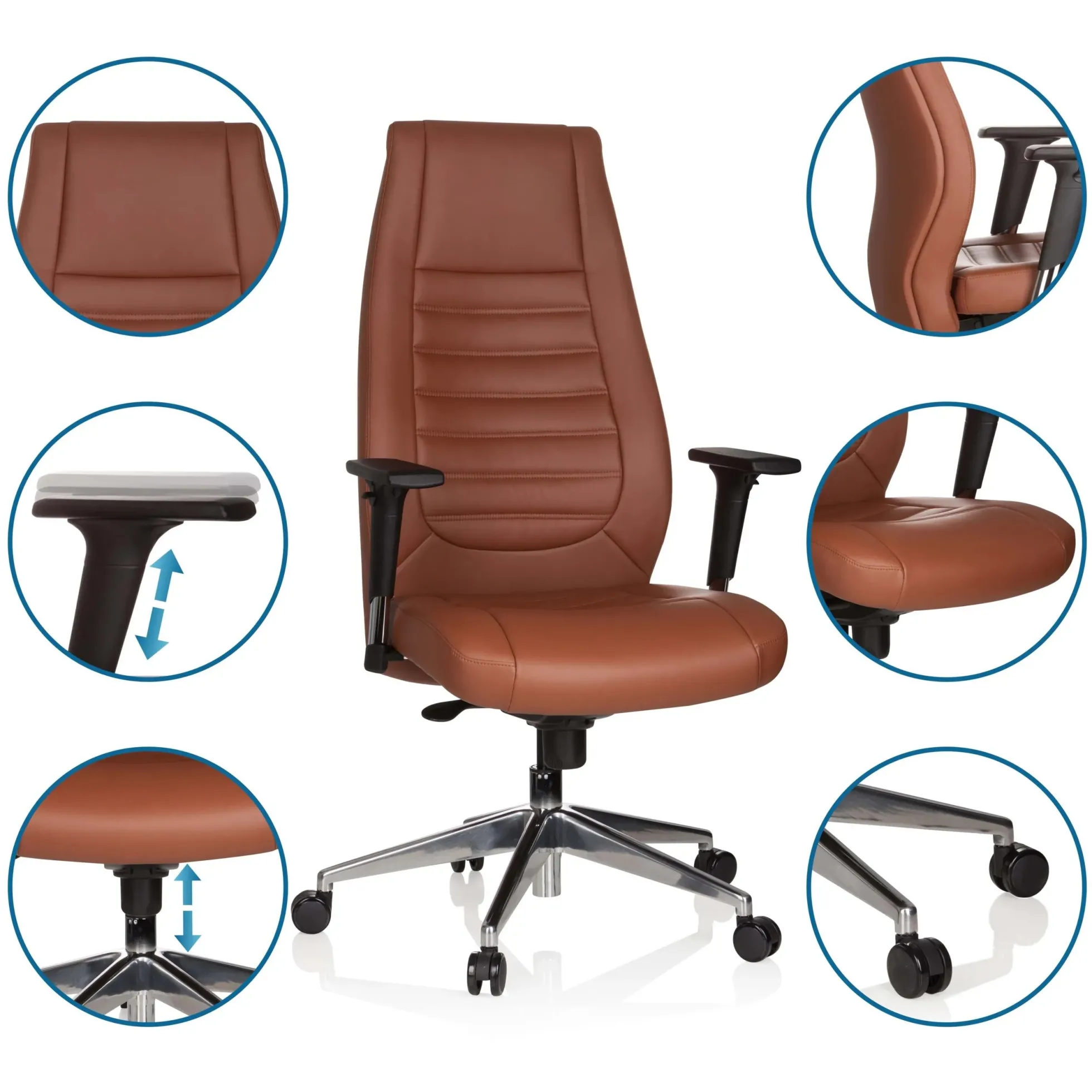 VITORO - Profi Chefsessel Braun