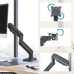 VM-MG1S | bis 42 Zoll | bis 20 kg - Monitorhalterung Schwarz
