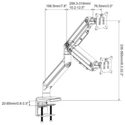 VM-MG1S | bis 42 Zoll | bis 20 kg - Monitorhalterung Schwarz