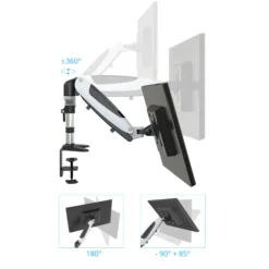 VM-MG2S - Monitorhalterung Weiß/Schwarz