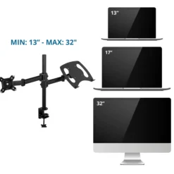 VM-MH2 - Monitorhalterung Schwarz