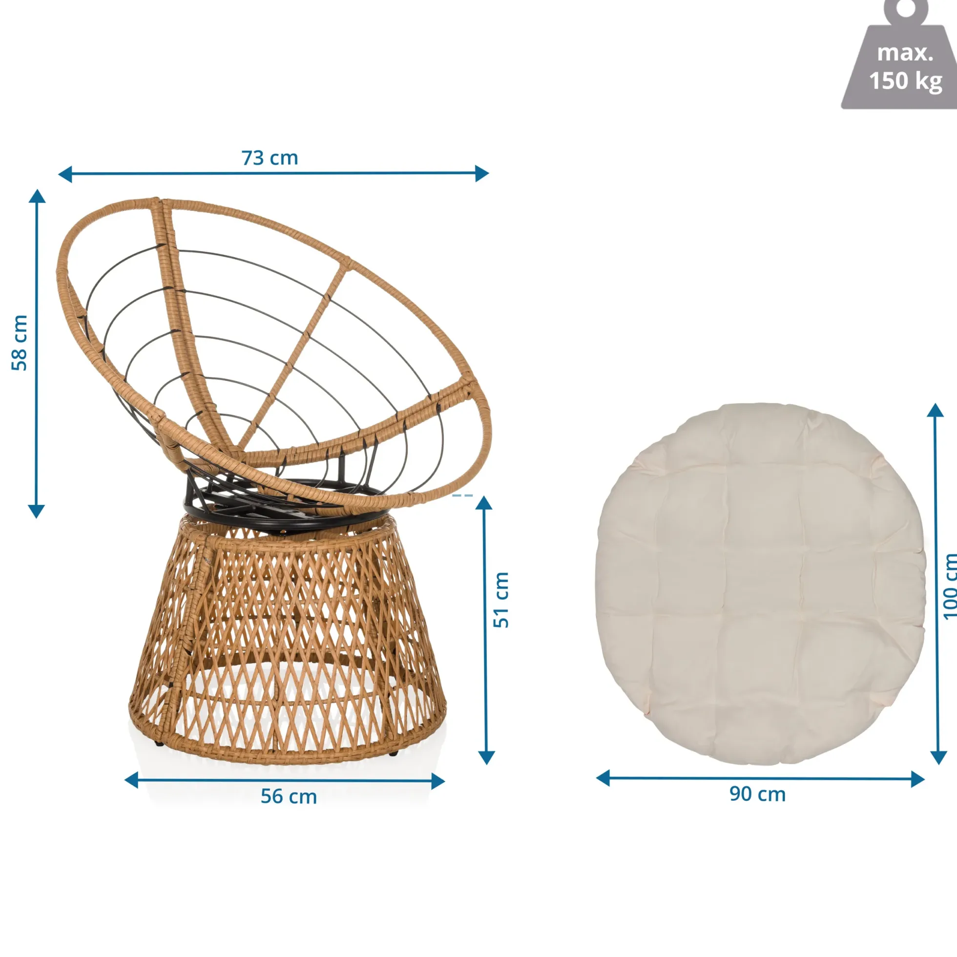 WEAVORA - Outdoor Stuhl Beige