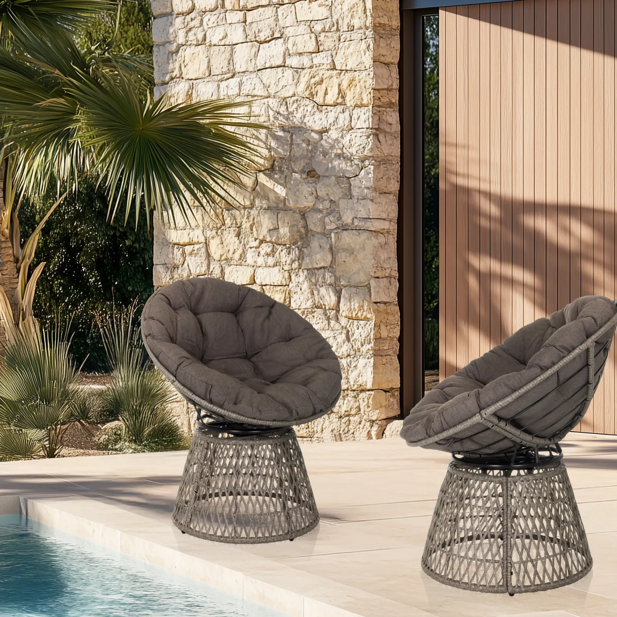 WEAVORA - Outdoor Stuhl Grau