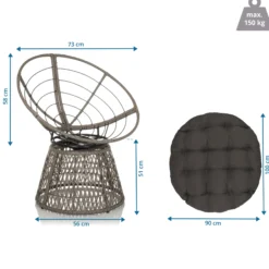 WEAVORA - Outdoor Stuhl Grau