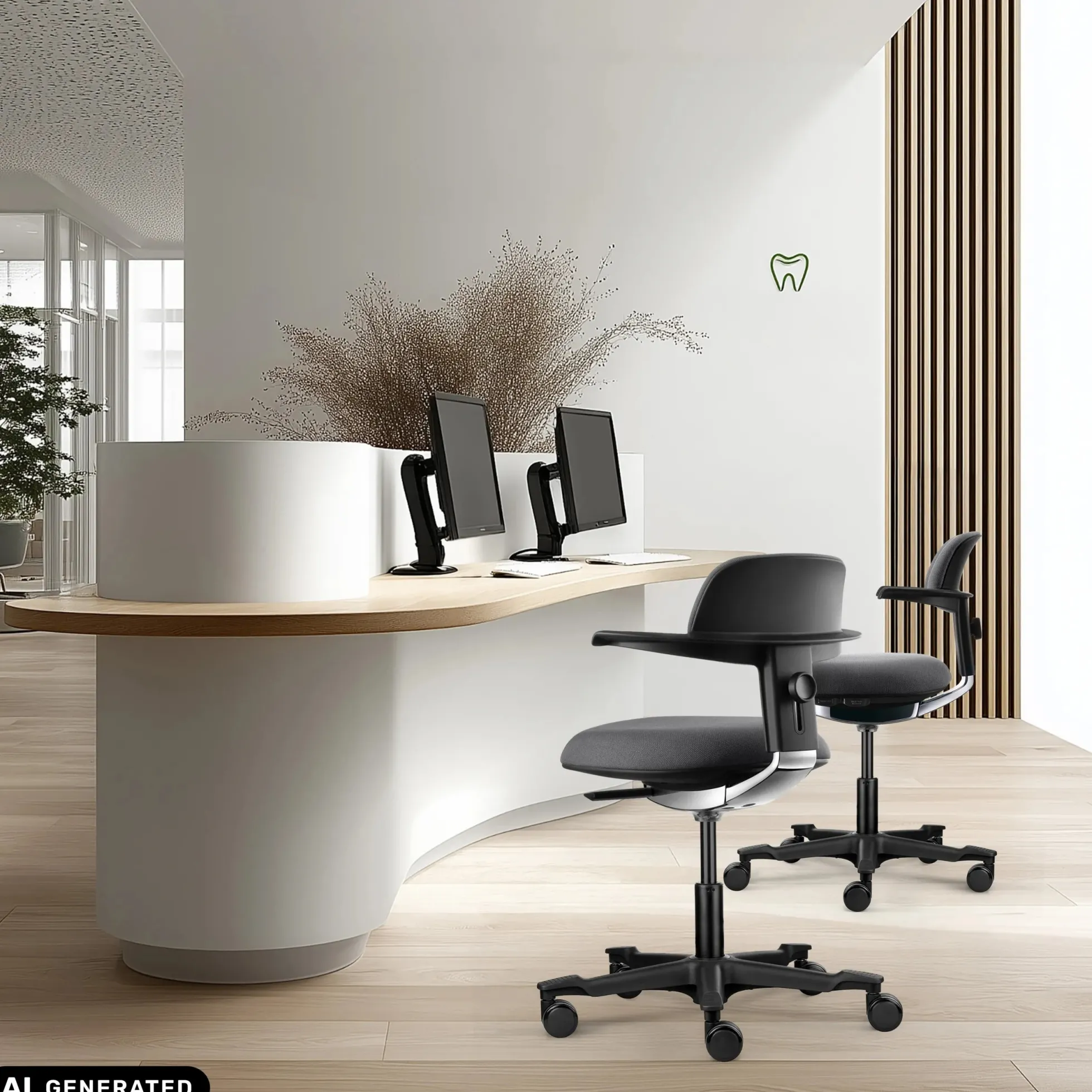 WORK 40 - Arbeitsstuhl Dunkelgrau