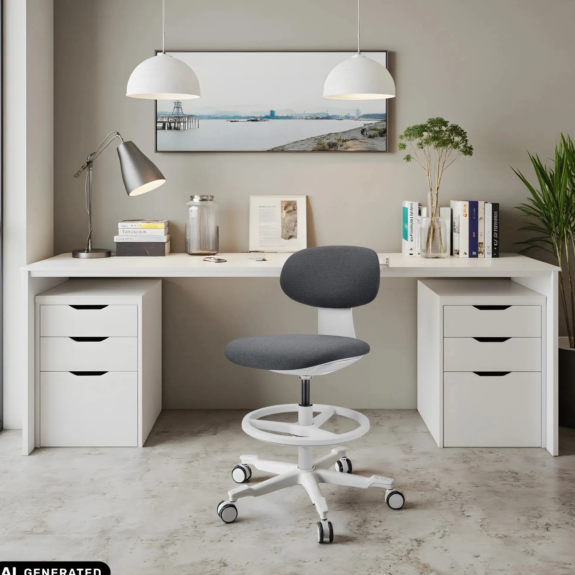WORK MF2 W - Arbeitsstuhl Dunkelgrau