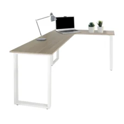 WORKSPACE BASIC I | 165x120 - Eckschreibtisch Grau/Weiß