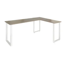 WORKSPACE BASIC I | 165x120 - Eckschreibtisch Grau/Weiß