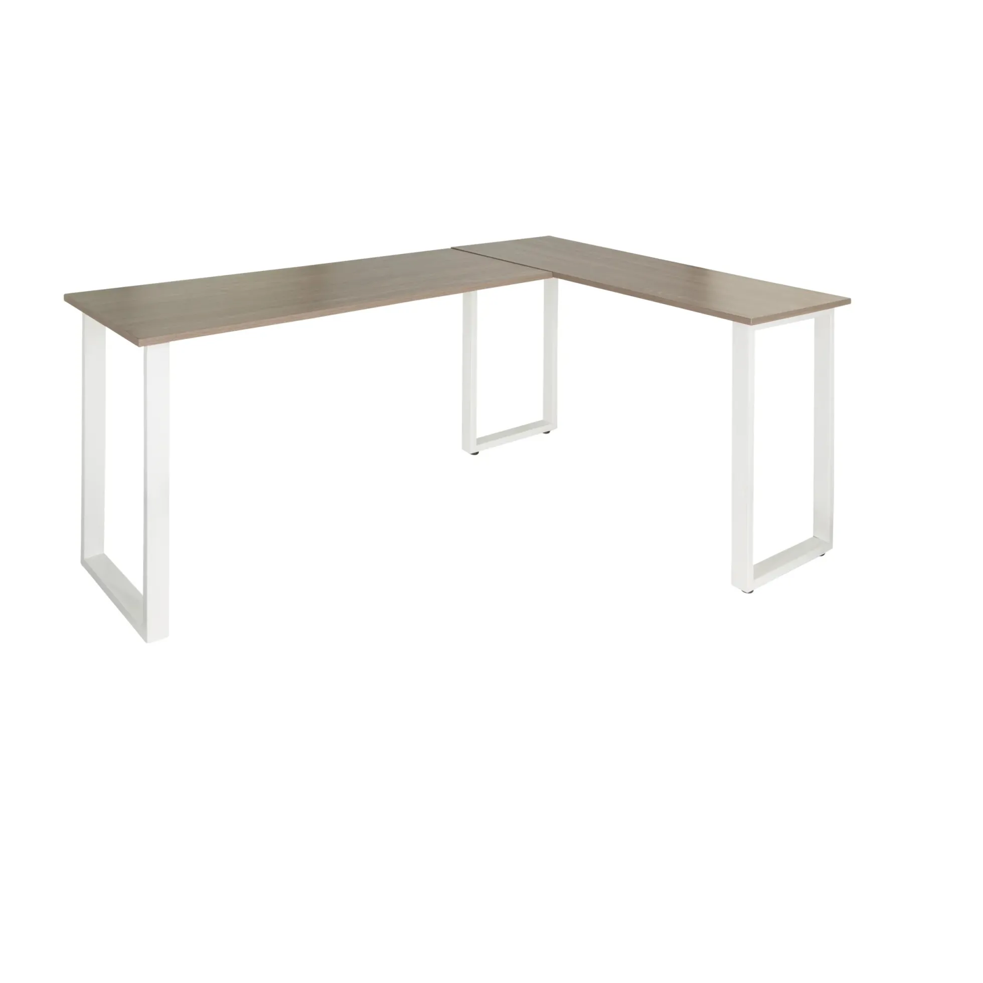 WORKSPACE BASIC I | 165x120 - Eckschreibtisch Grau/Weiß