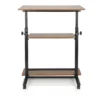WORKSTATION II | 80x50 - Stehschreibtisch Schwarz/Walnuss