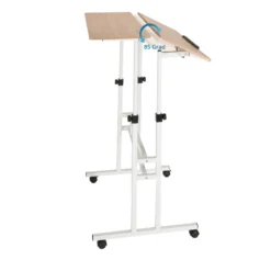 WORKSTATION I | 80x60 - Stehschreibtisch Weiß/Eiche