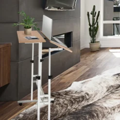 WORKSTATION I | 80x60 - Stehschreibtisch Weiß/Eiche