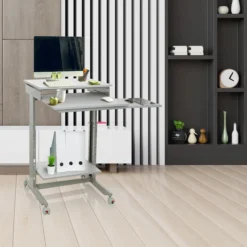 WORKSTATION | 60x50 - Stehschreibtisch Grau