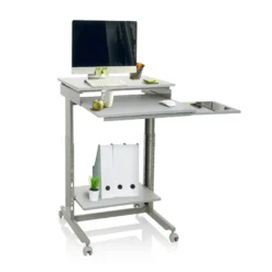 WORKSTATION | 60x50 - Stehschreibtisch Grau