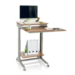 WORKSTATION | 60x50 - Stehschreibtisch Buche/Grau