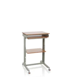 WORKSTATION | 60x50 - Stehschreibtisch Buche/Grau