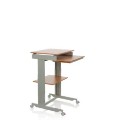 WORKSTATION | 60x50 - Stehschreibtisch Buche/Grau