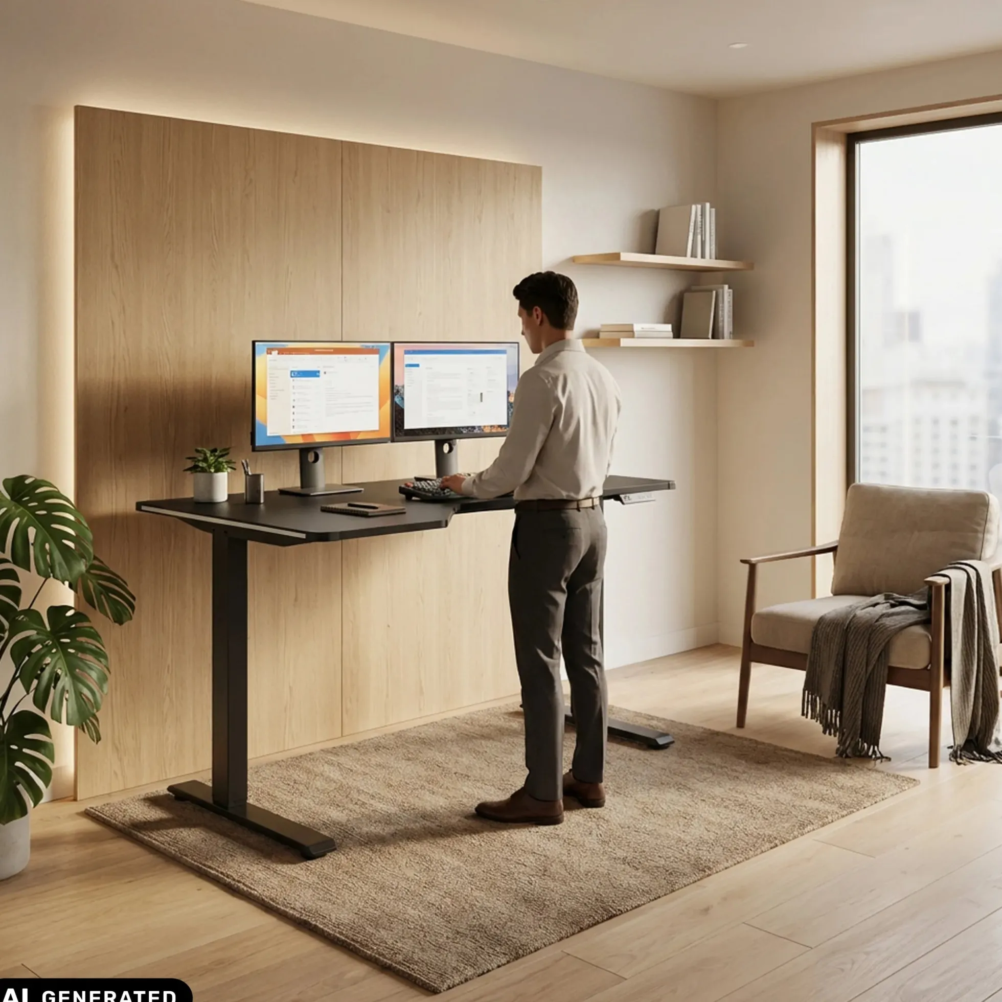 Worktime Game | 140x80 - Elektrisch höhenverstellbarer Schreibtisch Schwarz